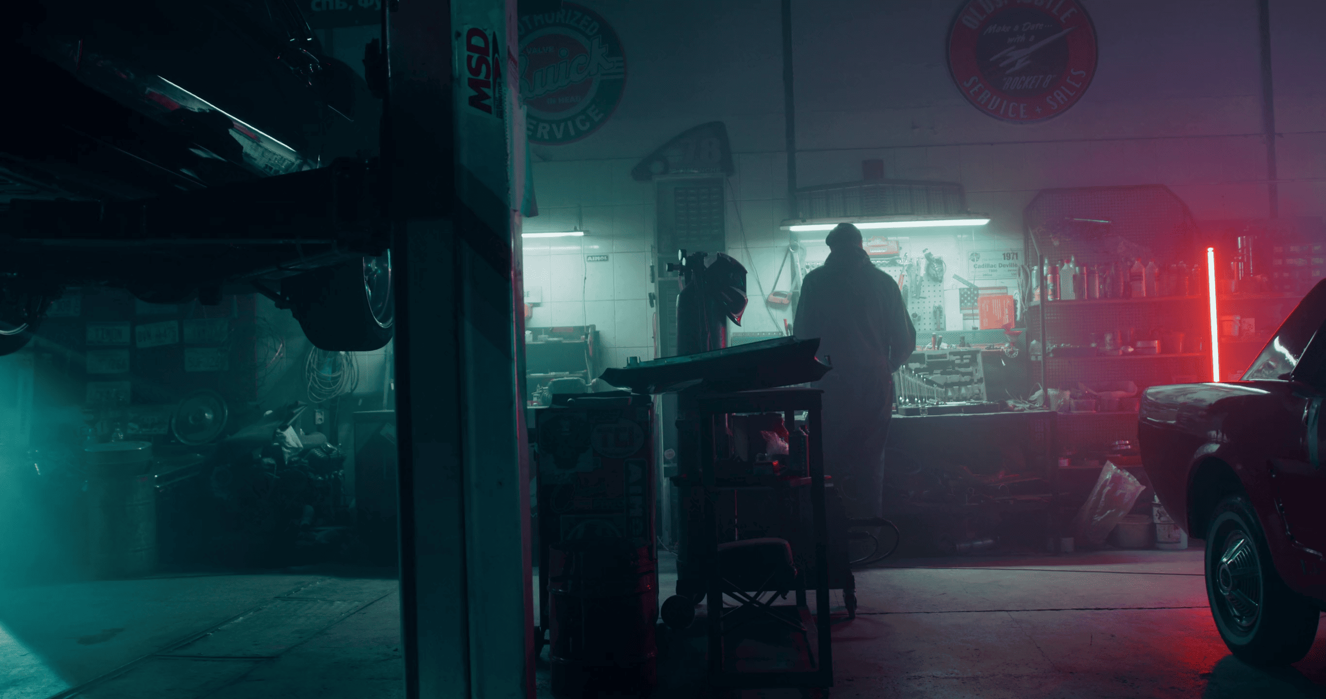 Hero background - luxury car driving on scenic road